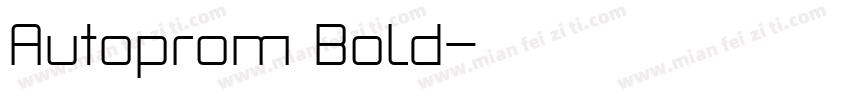 Autoprom Bold字体转换